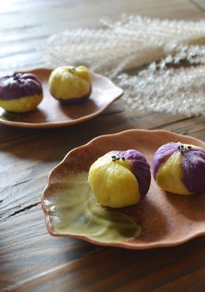＊二色の茶巾スイートポテト＊-レシピのメイン写真