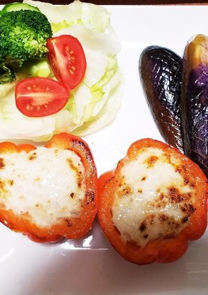 パプリカの肉詰め-レシピのメイン写真