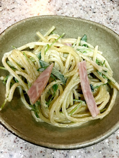 子どもが食べる簡単豆苗サラスパ-レシピのメイン写真