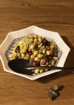 紫蘇オイルペーストを使ったお豆のサラダ-レシピのメイン写真