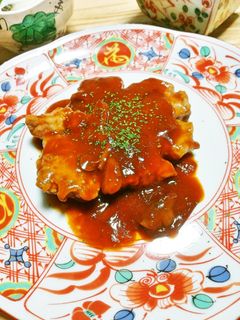 ポークソテーデミグラスソース煮込み-レシピのメイン写真