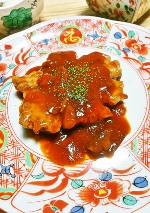 ポークソテーデミグラスソース煮込み-レシピのメイン写真