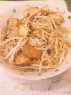 もやし厚揚げ、手抜きバターポン酢炒め-レシピのメイン写真