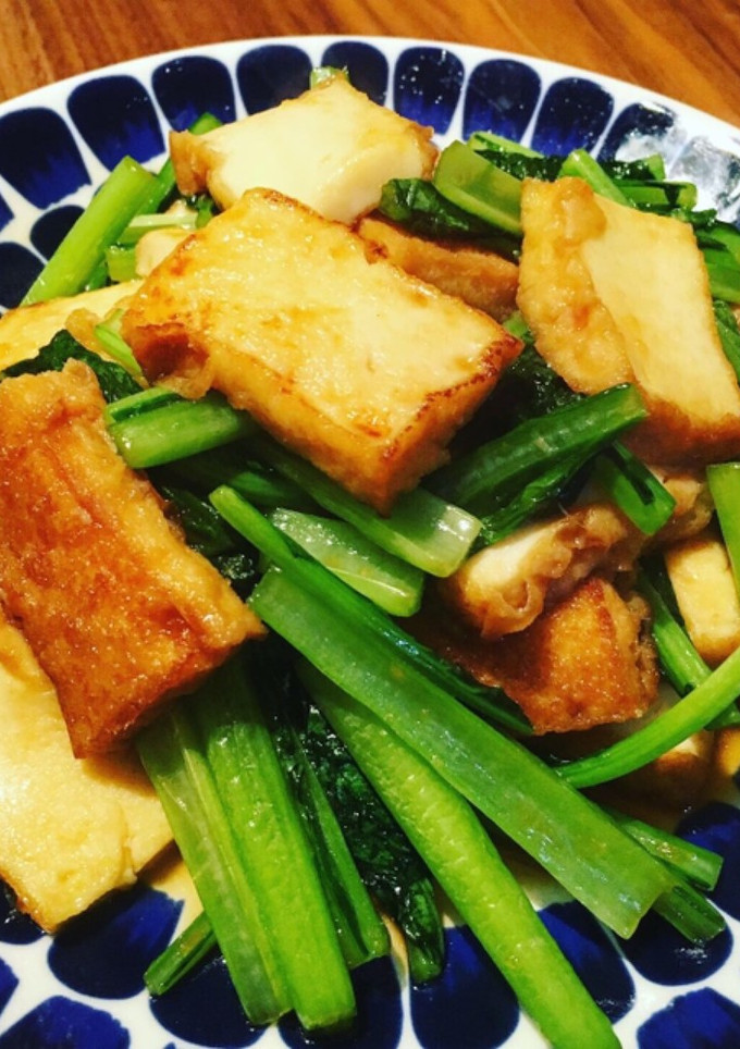 厚揚げと小松菜のしょうが風味炒め-レシピのメイン写真