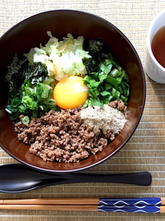 作り置き肉そぼろ→台湾混ぜそば(全卵)-レシピのメイン写真