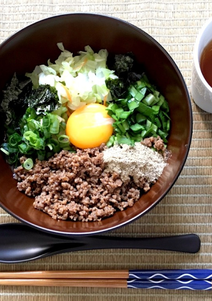 作り置き肉そぼろ→台湾混ぜそば(全卵)-レシピのメイン写真