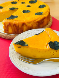 ヨーグルトで☆かぼちゃのチーズケーキ-レシピのメイン写真