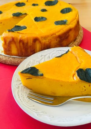 ヨーグルトで☆かぼちゃのチーズケーキ-レシピのメイン写真