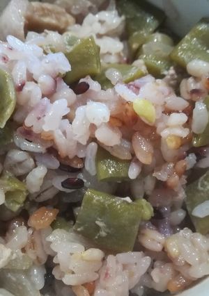 インゲンと豚肉の炊き込みご飯-レシピのメイン写真