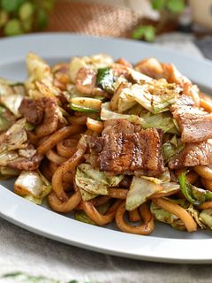回鍋肉焼きうどん♪-レシピのメイン写真