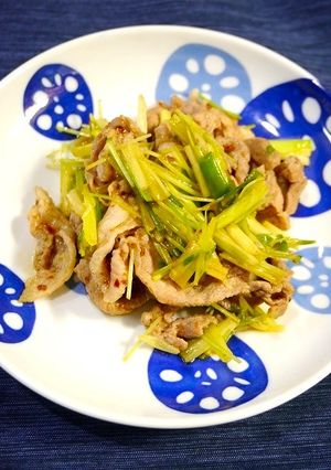 簡単！豚こま小葱の花椒辣醤炒め-レシピのメイン写真
