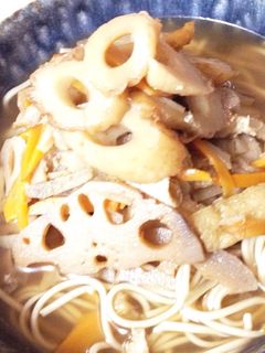 根菜類と竹輪蕎麦-レシピのメイン写真