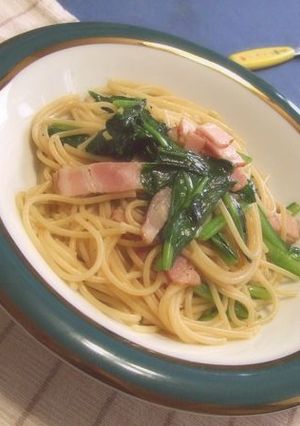 QPで簡単☆ベーコンとほうれん草のパスタ-レシピのメイン写真