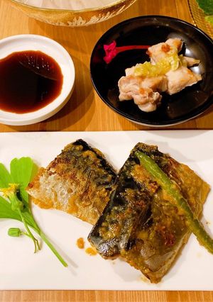 焼き鯖♡♡ゴママヨダレ-レシピのメイン写真