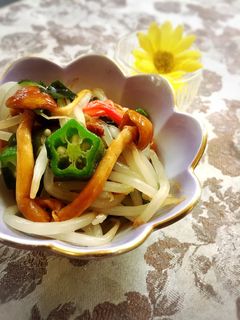 おくらとなめことワカメの中華和え-レシピのメイン写真