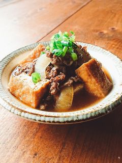 ご飯がススム❤️厚揚げと牛肉の甘辛煮-レシピのメイン写真