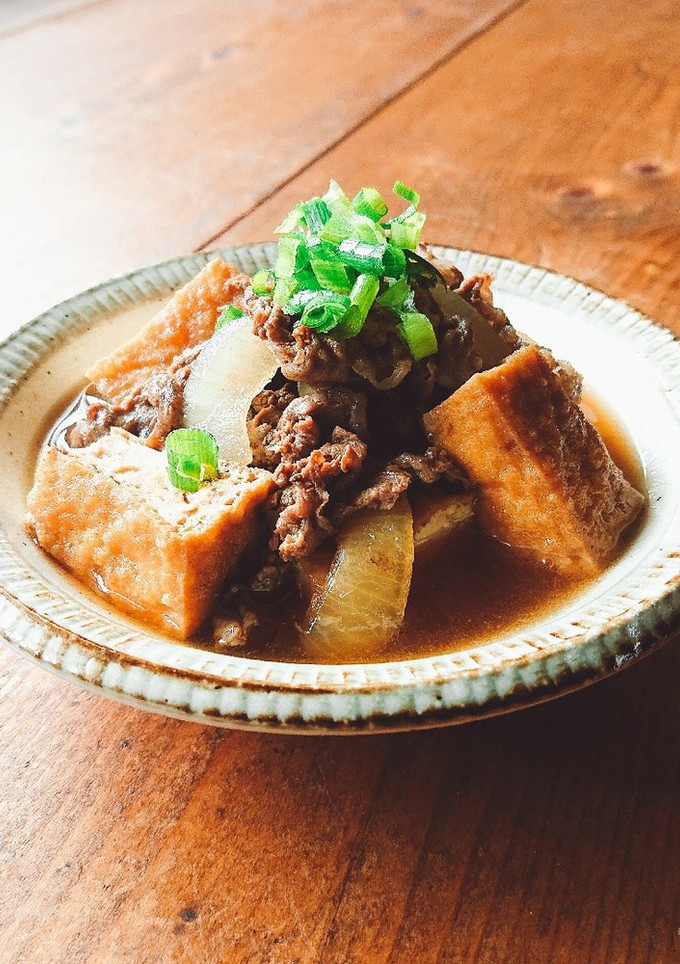 ご飯がススム❤️厚揚げと牛肉の甘辛煮-レシピのメイン写真