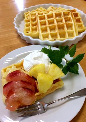 もちふわ米粉ワッフル☆グルテンフリー-レシピのメイン写真