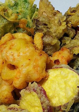 5種の彩り野菜と芝海老の天丼-レシピのメイン写真