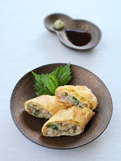 生湯葉で【海老の湯葉巻き揚げ】-レシピのメイン写真