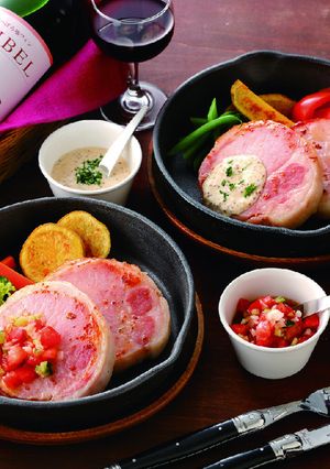 ロースハムステーキ＆ソース（２種類）-レシピのメイン写真