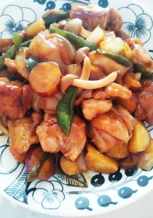 簡単に♪さつまいもと鶏肉のテリテリ炒め♪-レシピのメイン写真