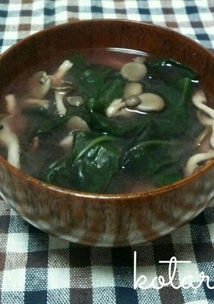 金時草の味噌汁-レシピのメイン写真