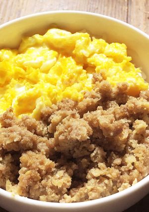ダイエット中でもガッツリ!10分そぼろ丼-レシピのメイン写真