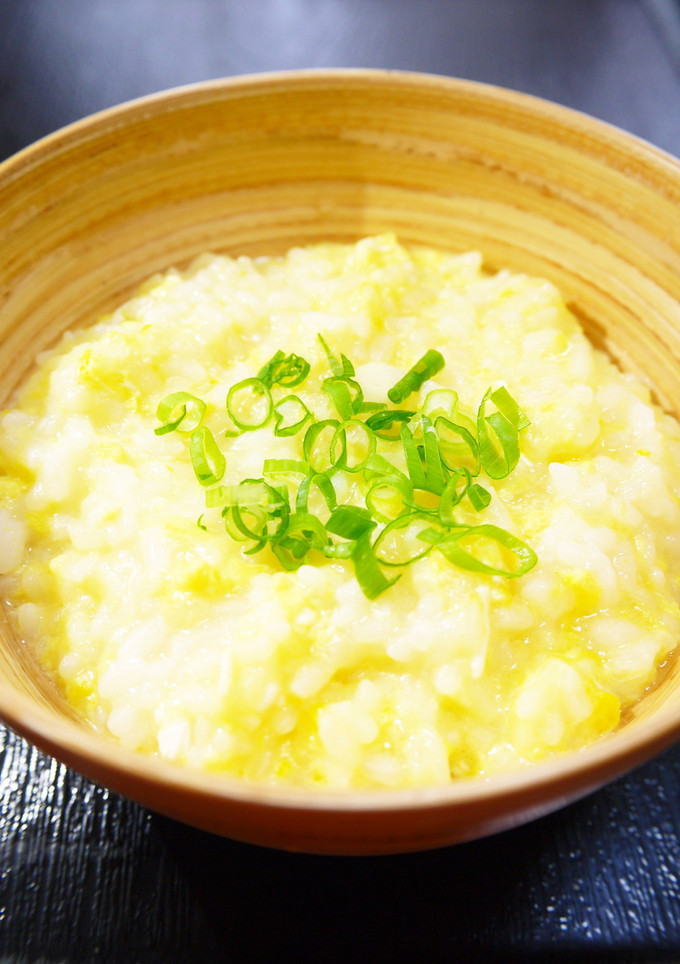 鶏もも･鶏むねの蒸し鶏の旨みで！卵雑炊-レシピのメイン写真