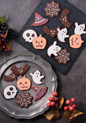 大豆粉で作るハロウィン型抜きクッキー-レシピのメイン写真