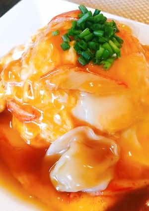 冷凍水餃子入り☆ふわとろかに玉丼-レシピのメイン写真
