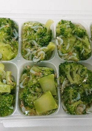 «離乳食»ブロッコリーと小エビの和風餡-レシピのメイン写真