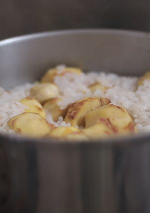 [両合村]旬の栗を作った基本の栗ご飯-レシピのメイン写真