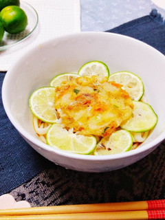 すだちdeサッパリ★かき揚げうどん-レシピのメイン写真