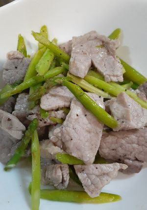アスパラと豚肉炒め-レシピのメイン写真