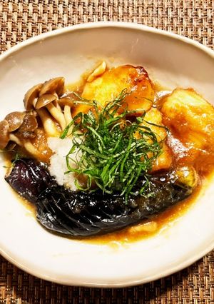 鮭となすのみぞれ煮-レシピのメイン写真