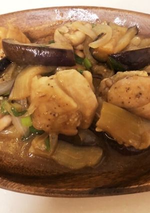 鶏肉となすのポン酢炒め-レシピのメイン写真