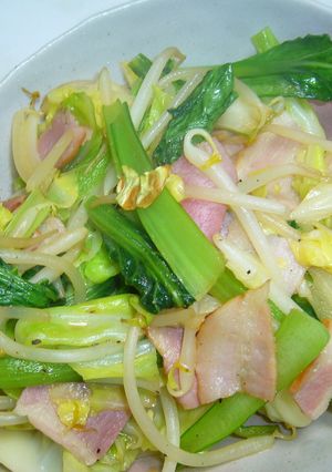 バター醤油味☆小松菜入り野菜炒め-レシピのメイン写真