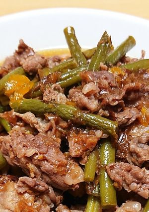 ポンのかぼちゃと牛肉の甘辛煮-レシピのメイン写真