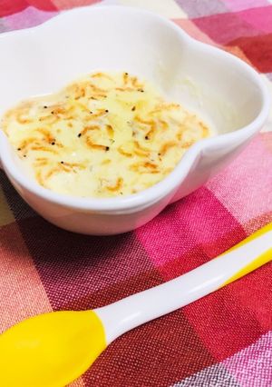 離乳食中期✨出汁いらずカルシウム茶碗蒸し-レシピのメイン写真