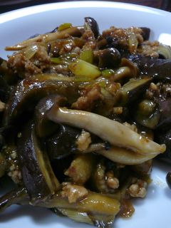 茄子キノコひき肉炒め-レシピのメイン写真