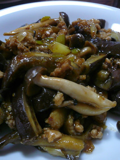 茄子キノコひき肉炒め-レシピのメイン写真