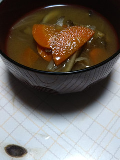 豚汁風団子汁(きし麺)-レシピのメイン写真