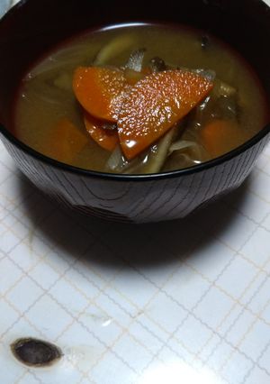 豚汁風団子汁（きし麺）-レシピのメイン写真