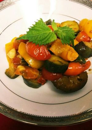 簡単イタリアン!夏野菜のアンチョビ炒め♪-レシピのメイン写真