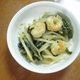 もやしとニラのオイマヨ炒め+えび