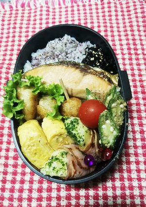 高校男子弁当♡鮭弁当9/20-レシピのメイン写真