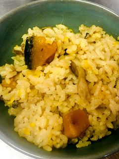 かぼちゃとキノコの炊き込みご飯-レシピのメイン写真