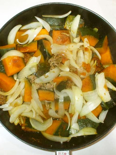 カレー味かぼちゃの煮物♪簡単フライパンで-レシピのメイン写真