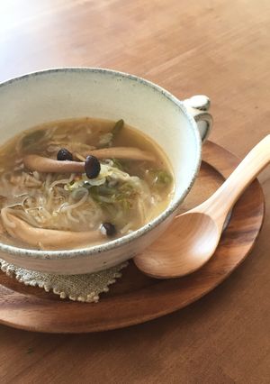 ストウブで葱油からのこんにゃくスープ-レシピのメイン写真